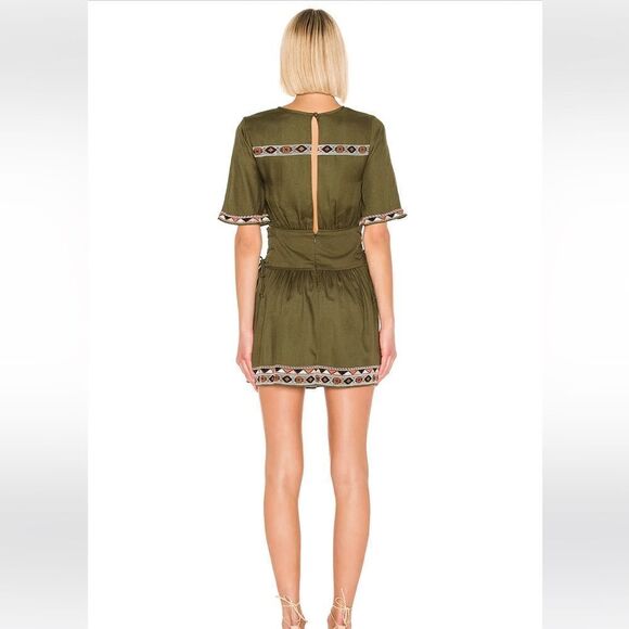 Tularosa Hannah Dress in Green Size XXS NWT DEFECT (6-15) - Picture 3 of 8